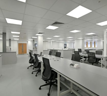Zeta Analytical laboratory with specialist power and lighting
