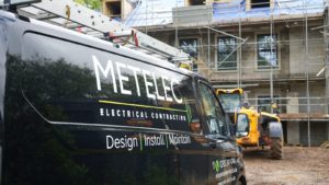 Metelec van on site at Woodrising